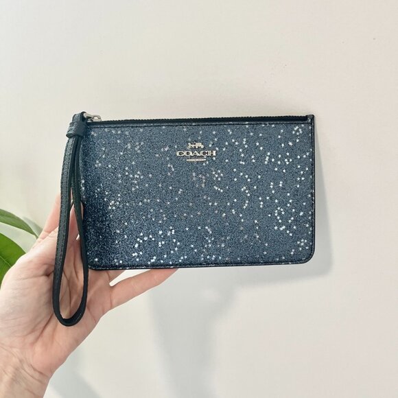 Coach Glitter Collection Blue Star Wristlet - Picture 1 of 4